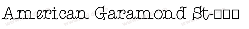 American Garamond St字体转换